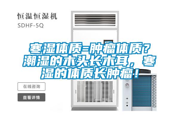 寒濕體質(zhì)=腫瘤體質(zhì)？潮濕的木頭長木耳，寒濕的體質(zhì)長腫瘤！