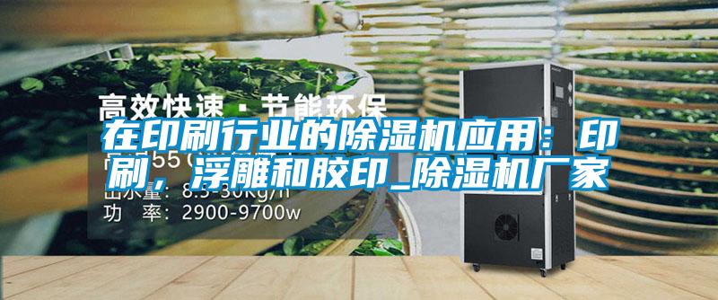在印刷行業(yè)的除濕機(jī)應(yīng)用：印刷，浮雕和膠印_除濕機(jī)廠家
