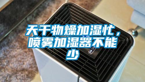 天干物燥加濕忙，噴霧加濕器不能少