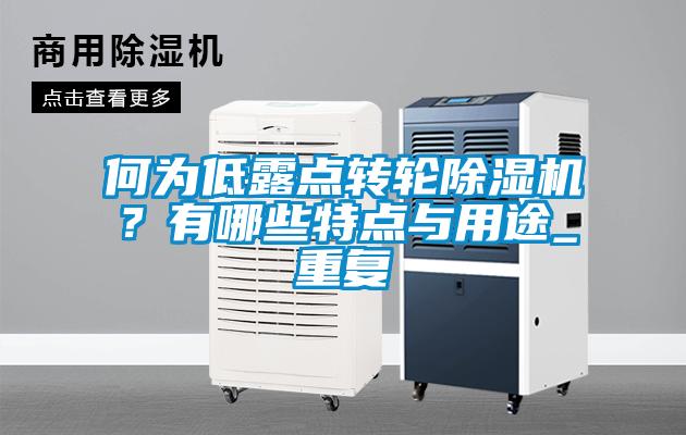 何為低露點轉(zhuǎn)輪除濕機？有哪些特點與用途_重復(fù)