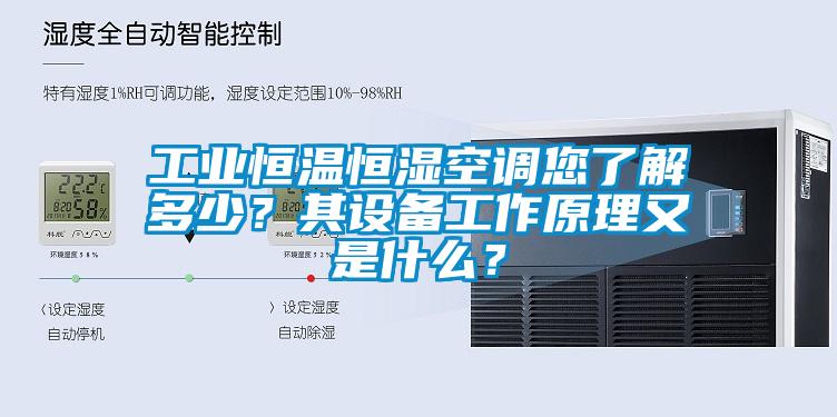 工業(yè)恒溫恒濕空調(diào)您了解多少？其設(shè)備工作原理又是什么？