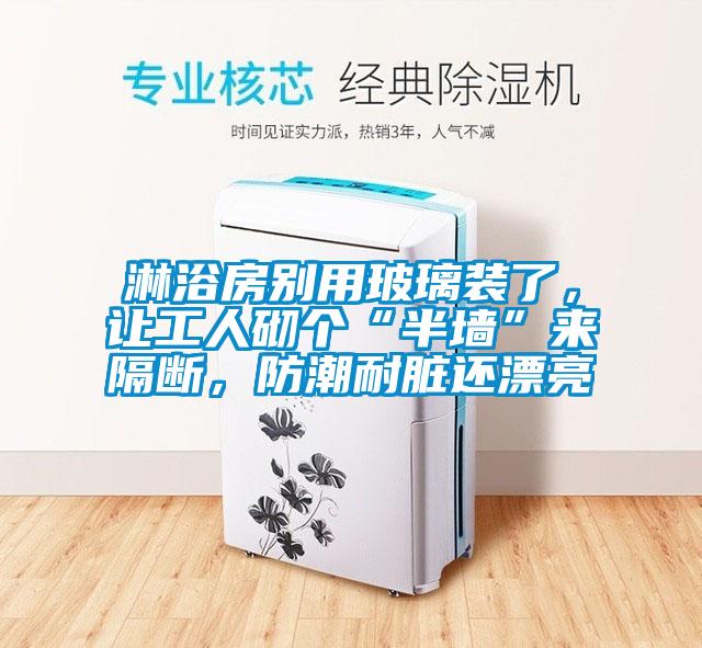 淋浴房別用玻璃裝了，讓工人砌個“半墻”來隔斷，防潮耐臟還漂亮