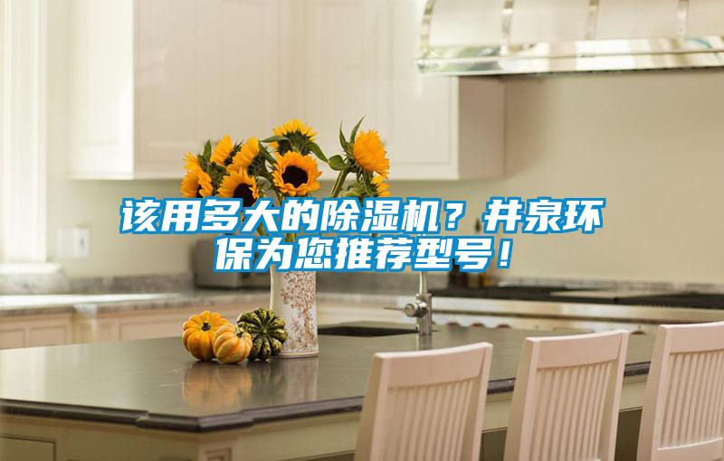 該用多大的除濕機？井泉環保為您推薦型號！