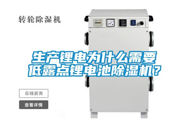 生產(chǎn)鋰電為什么需要低露點鋰電池除濕機？