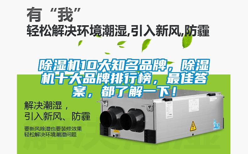 除濕機10大知名品牌，除濕機十大品牌排行榜，最佳答案，都了解一下！