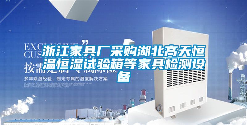 浙江家具廠采購湖北高天恒溫恒濕試驗箱等家具檢測設(shè)備