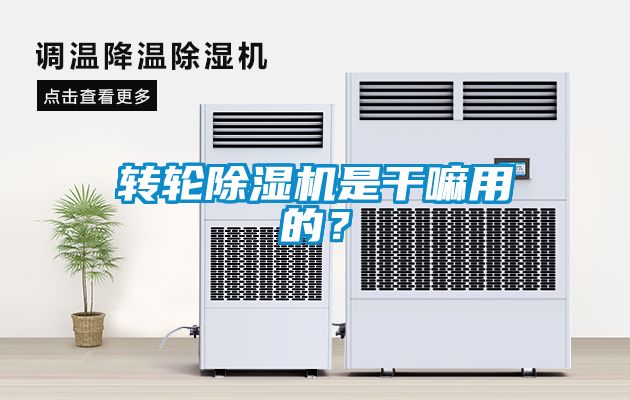轉輪除濕機是干嘛用的？